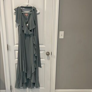 Elegant Gray Maxi Dress